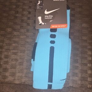 Nike Elite Cushioned Athletic Socks - Blue and Black
